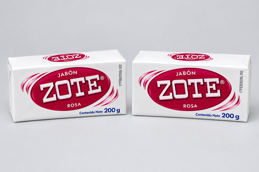 Zote Pink Laundry Bar Soap 200g Stains Pre-treatment 2 Pack Jabon Rosa