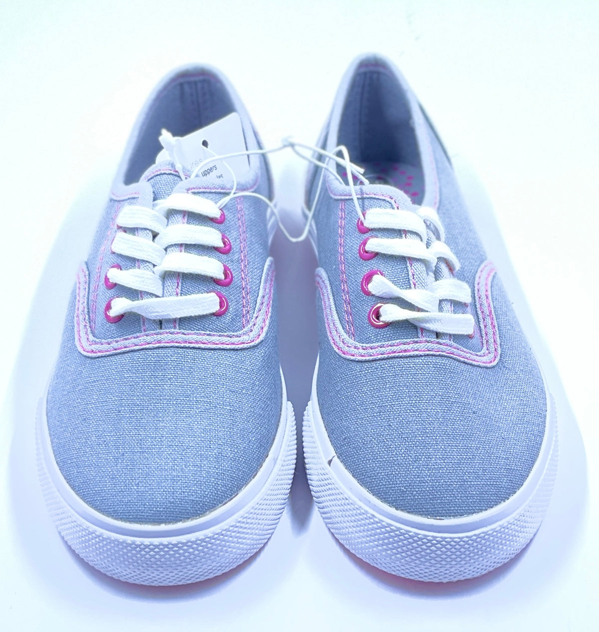 Xhilaration Girls Halyn Canvas Grey Boat Shoe Size 13M