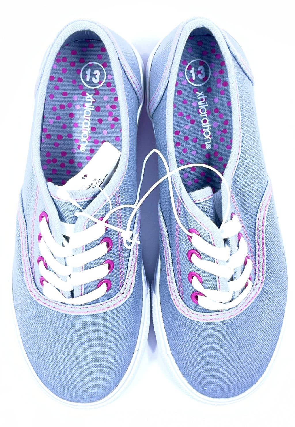 Xhilaration Girls Halyn Canvas Grey Boat Shoe Size 13M