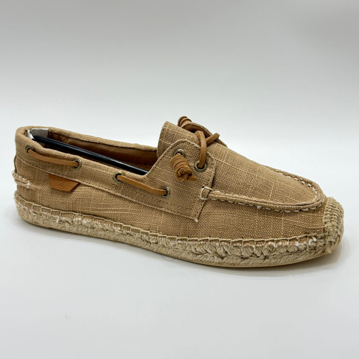 Sperry Top-Sider Women Tan Fabric Espadrille Boat Shoes Loafers Tan Beige