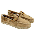 Sperry Top-Sider Women Tan Fabric Espadrille Boat Shoes Loafers Tan Beige