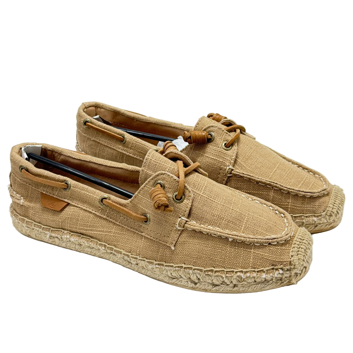 Sperry Top-Sider Women Tan Fabric Espadrille Boat Shoes Loafers Tan Beige