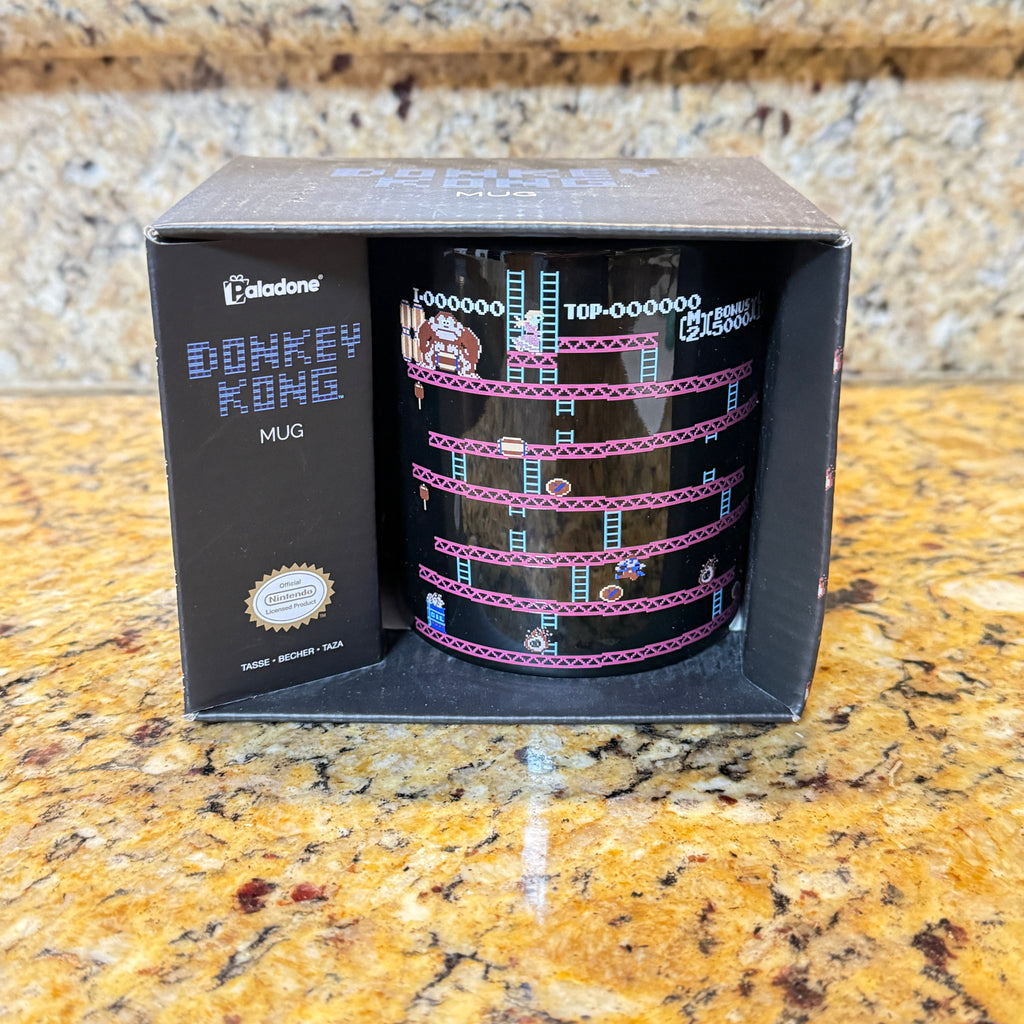 Paladone Donkey Kong Mug Black Ceramic Nintendo Retro Gaming Collectible
