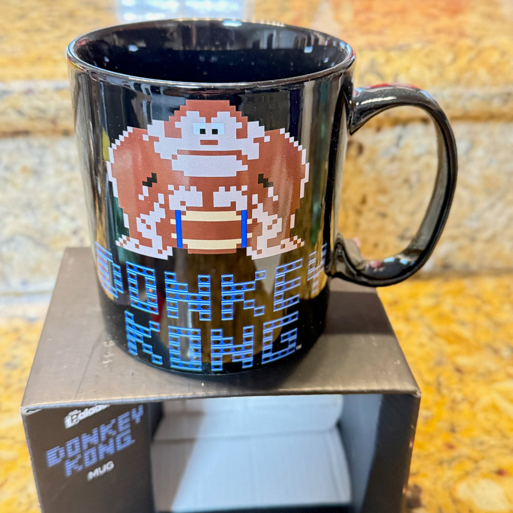 Paladone Donkey Kong Mug Black Ceramic Nintendo Retro Gaming Collectible